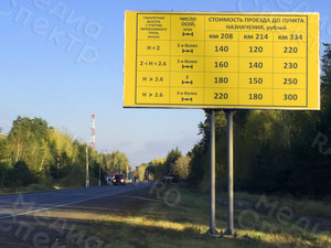 Баннеры 8х3,5м  «Цены на проезд по участку №4 трассы М11» — фото 3
