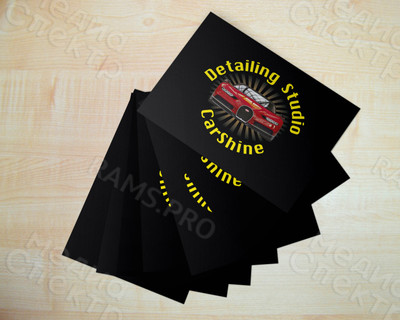 Плакаты 60х38см с логотипом автостудии «CarShine» — фото