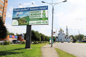 Баннер 6х3м на щит трассы М10 «Альготек: Живая водоросль» — фото 1