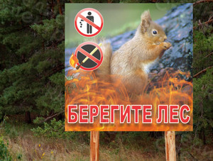 Баннер 1х1м «Берегите лес «Белка» — фото 1