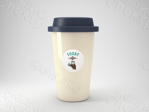 Наклейки 30мм на стаканчики для кофе «TODAY» — фото 1