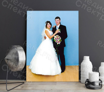 Фотокартина на холсте 60х80см «Жених и невеста» — фото