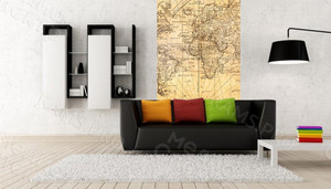 Фотография на холсте 105х200см «Старинная карта» — фото 1