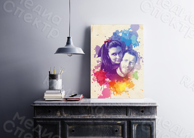 Фотокартина в стиле гранж на холсте 50х70см «Подарок любимой» — фото