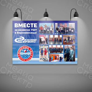 Баннер 3х2м «Вместе за развитие УШУ в Верхневолжье» — фото 1