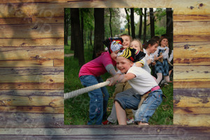 Баннер 1.4х1.5м «Дети тянут канат» — фото 1