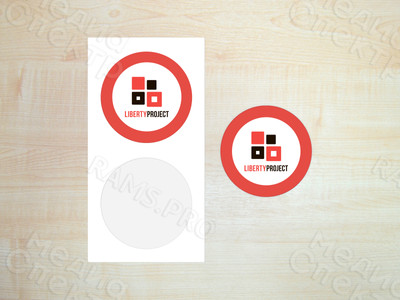 Наклейка круг 20мм «LIBERTIPROJECT» — фото