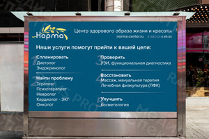 Баннер 5.45х3.1м для медицинского центра ЗОЖ «Норма» — фото 2