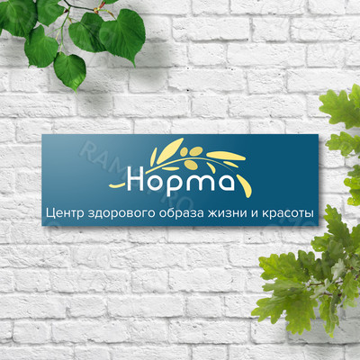 Вывеска 2.1х0.7м для медицинского центра ЗОЖ «Норма» — фото