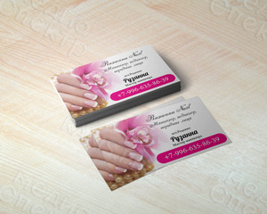 Визитка 90х50мм для мастера маникюра «Рузанна» — фото 3