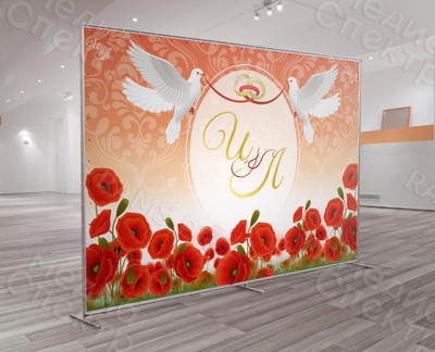 Press Wall фотозона  на свадьбу «МАКИ» — фото