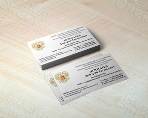 Визитка 90х50см стандартная односторонняя на картоне «Золотарев» — фото 2