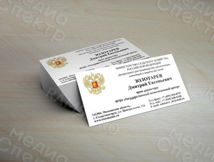 Визитка 90х50см стандартная односторонняя на картоне «Золотарев» — фото 1