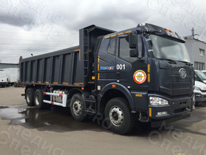 Брендирование наклейками автотранспорта ДОСААФ РОССИИ «Самосвал FAW J6 CA3310» — фото 3