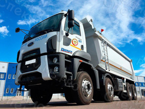 Брендирование наклейками автотранспорта ДОСААФ РОССИИ «Самосвал Ford 4142D» — фото 2