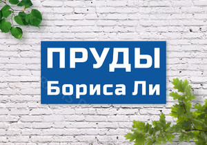Вывеска из оцинковки Пруды Бориса Ли — фото 3