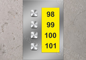 Табличка с номерами квартир у лифта — фото 2