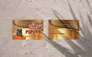 Визитки 90х50мм для питомника морских свинок — фото 1