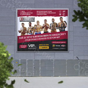 Баннер 6.2х5.3м «Бой за титул чемпиона мира по кикбоксингу» — фото 2