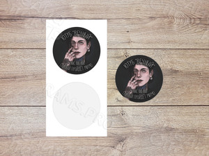 Наклейки круг 70мм «ЮТУБ КАНАЛ ВЕЧНЫЙ» — фото 2