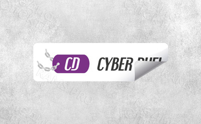 Наклейки 140х40мм «CYBER DUEL» — фото