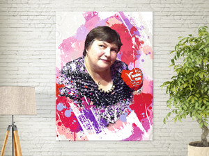 Фотокартина в стиле поп-арт на холсте в багете 40х50см «Портрет Ирины» — фото 3