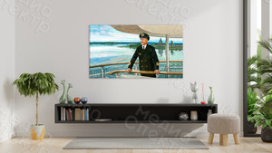 Картина-фотомонтаж 100х50см «Капитан на палубе теплохода» — фото 2