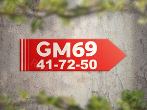 Таблички-указатели «GM69» — фото 1