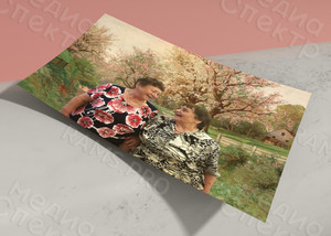 Фотопортрет на дизайнерской бумаге «Две подруги» — фото 4