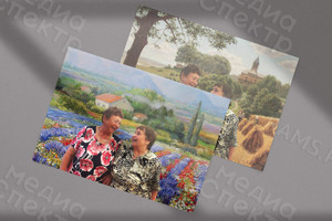 Фотопортрет на дизайнерской бумаге «Две подруги» — фото 3