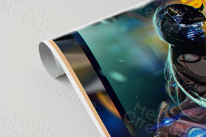 Фотокартина в стиле поп-арт на холсте 60х80см «Девушка на мотоцикле» — фото 2