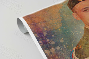 Фотокартина в стиле арт-гранж на холсте 40х60см «Отец и дочь» — фото 2