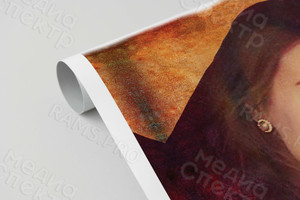 Фотокартина в стиле гранж на холсте 30х40см «Девушка с букетом» — фото 2