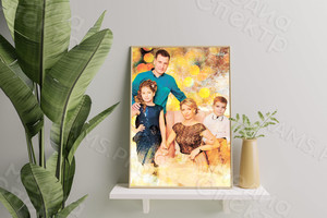 Фотокартина в стиле дрим-арт на холсте 50х70см «Семья» — фото 1