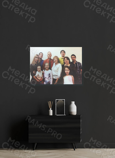 Фотокартина на холсте 80х50см «Наша семья» — фото
