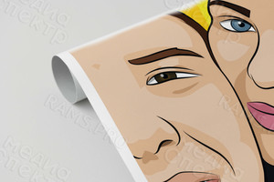 Фотокартина в стиле поп-арт на холсте 50х70см «Двое вместе» — фото 2