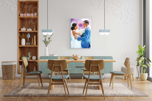 Фотокартина в стиле дрим-арт на холсте 50х70см «Жених и невеста» — фото 3