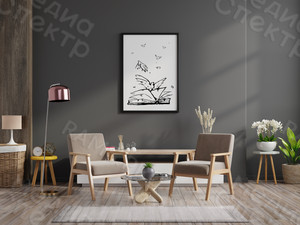 Картина 50х70 см «Птицы из книги Только совесть» — фото 3