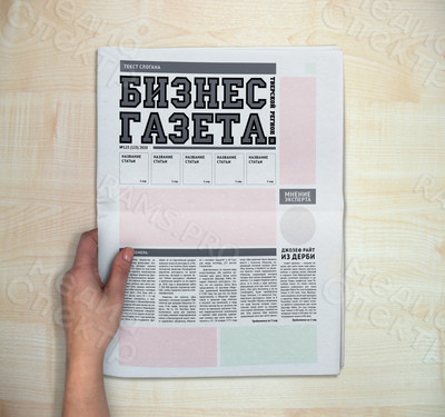 Разработка дизайн-концепции/сетки для верстки номеров периодической газеты формата А3 «БИЗНЕС ГАЗЕТА.ТВЕРСКОЙ РЕГИОН» — фото