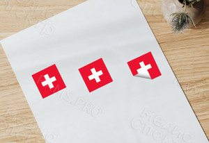 Наклейки 70х70мм «Аптечный крест» — фото 2