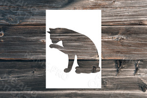 Трафареты-наклейки фигурные «КОШКИ» для нанесения рисунков краской на фасад дома — фото 1