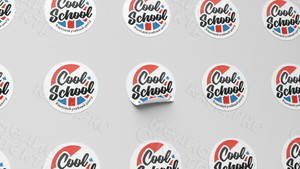 Наклейки с логотипом языкового центра «COOL SCHOOL» — фото 1