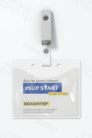 Вкладыши в бейджи для организаторов, волонтеров, партнеров спортивных соревнований — фото 1