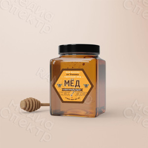 Этикетки на стеклянные банки «МЕД от Толяна» — фото 3