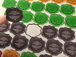 Этикетки-наклейки фигурные на упаковку с составом продукции — фото 4