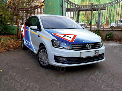 Брендирование Фольксваген ПОЛО в кузове 2020г. для автошколы «СТАРТ» — фото