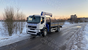 Наклейка с номером телефона на кабину манипулятора «Volvo FE 240» — фото 1