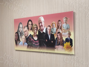 Картина-фотоколлаж 120х50см – подарок на золотую свадьбу — фото 5