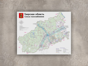 Настенный стенд-карта газопроводов 2022 — фото 1