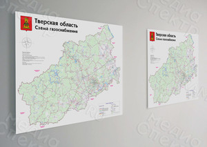 Карта-стенд на стену «Газификация Тверской области» — фото 3